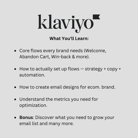 Klaviyo Master Class